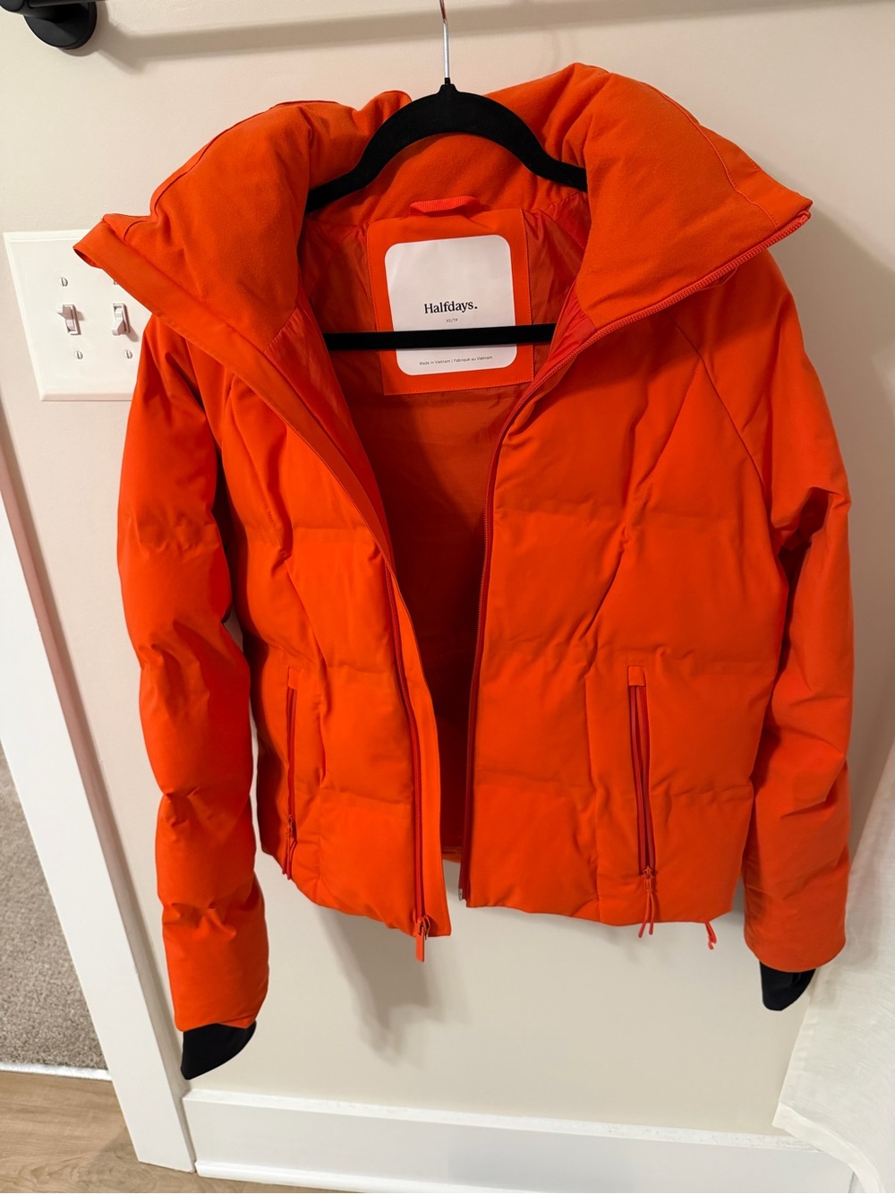 Women's Orange Puffer Jacket